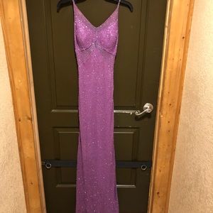 Old school Hollywood glam gown in purple